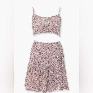 Forever 21 Pink Floral 2 Piece Set